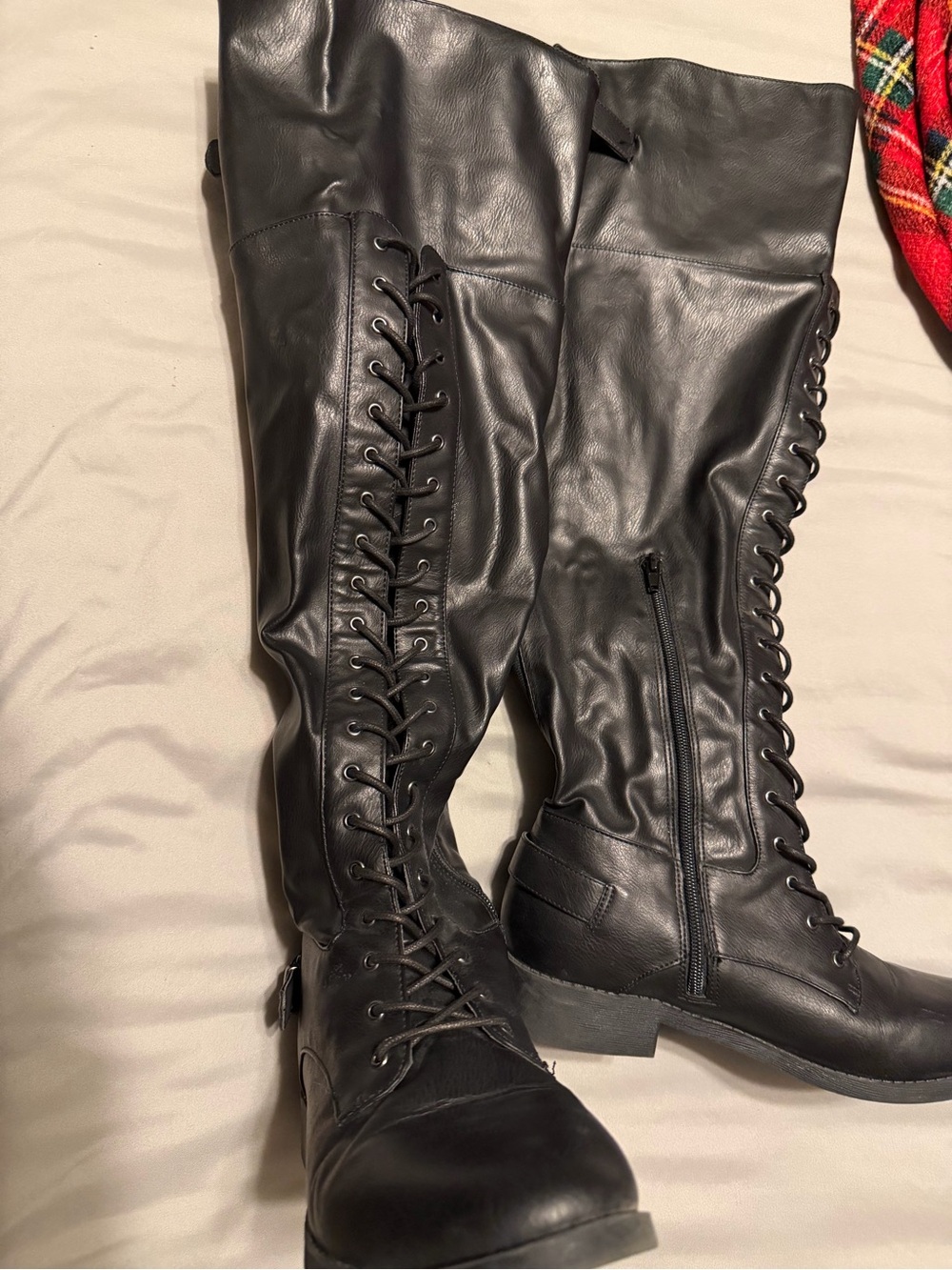 Torrid Women's Black Lace-Up Over-the-Knee Boots